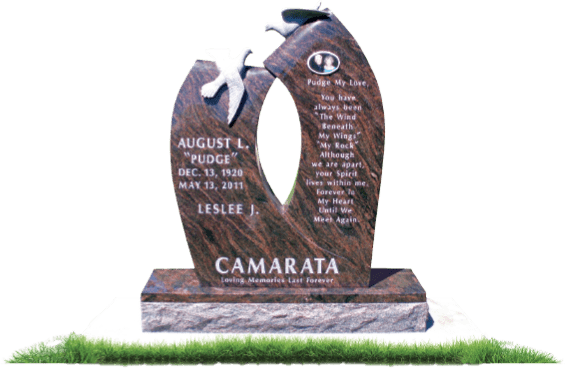 camarata customized upright memorial