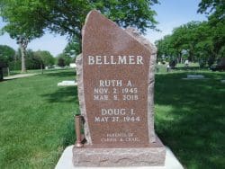 Customized upright memorial