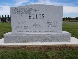 Customized upright memorial