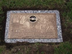 customized lawn-level memorial with engraved photos