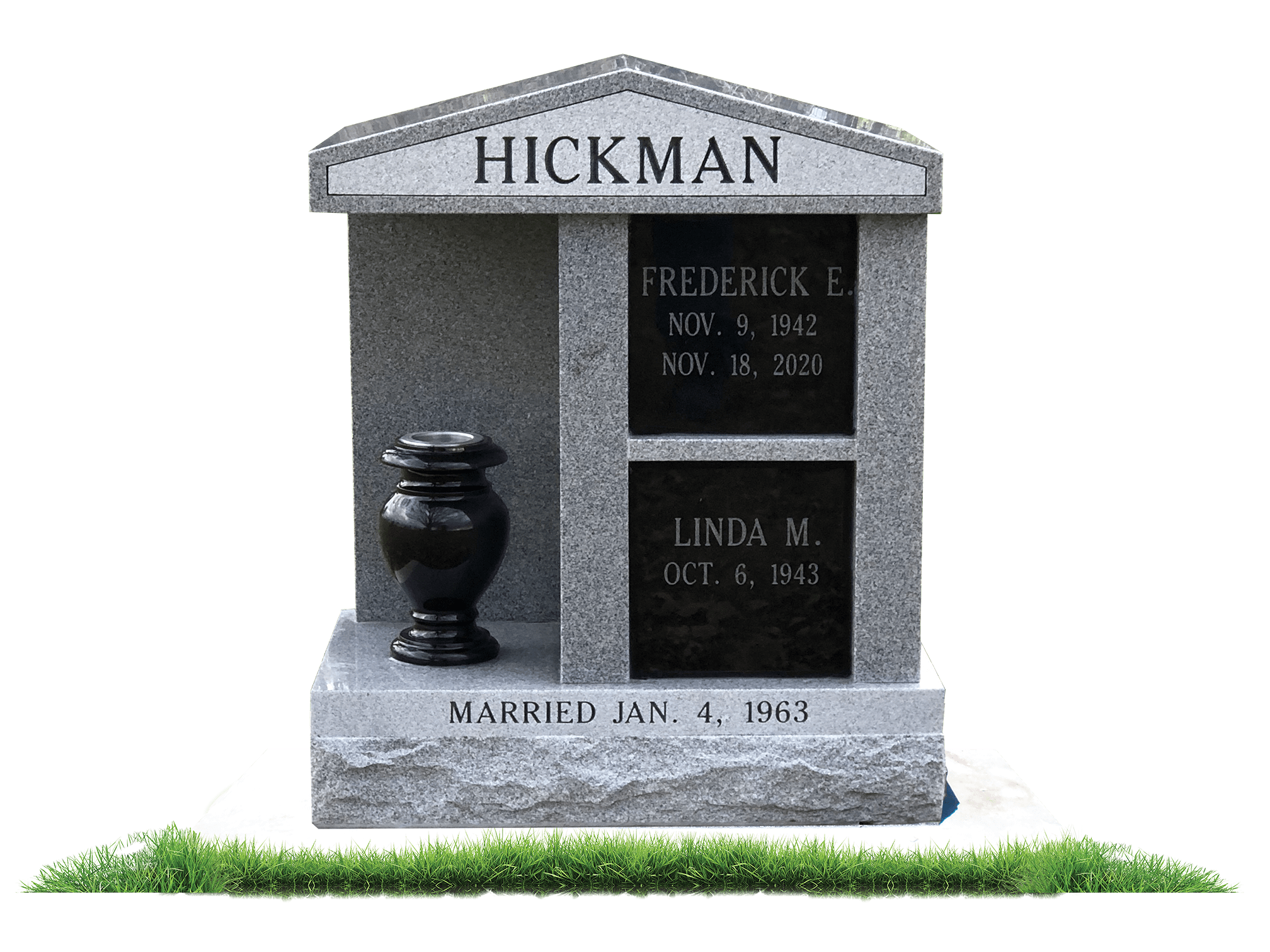 customized upright memorial